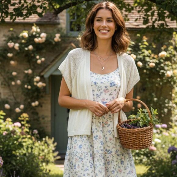 Sweaters - Open Front Cardigan Sweater Short Sleeve Lightweight Knit White Women sz XL